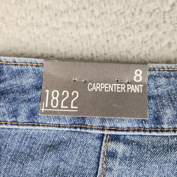 1822 Denim Jeans Women's 8P Blue Carpenter High Rise Stretch Denim Pants - Picture 15 of 15